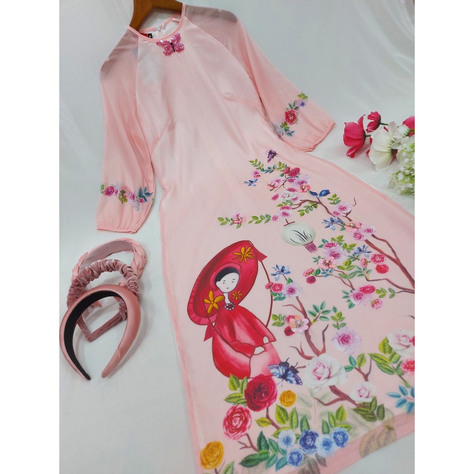 Áo dài cách tân ⚡️Hàng Cao Cấp⚡️ tơ óng tiểu thư - Tây Phương