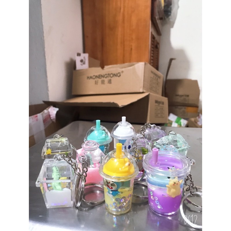 Móc Khoá Nước Hình Thù Dễ Thương  Móc Vàng