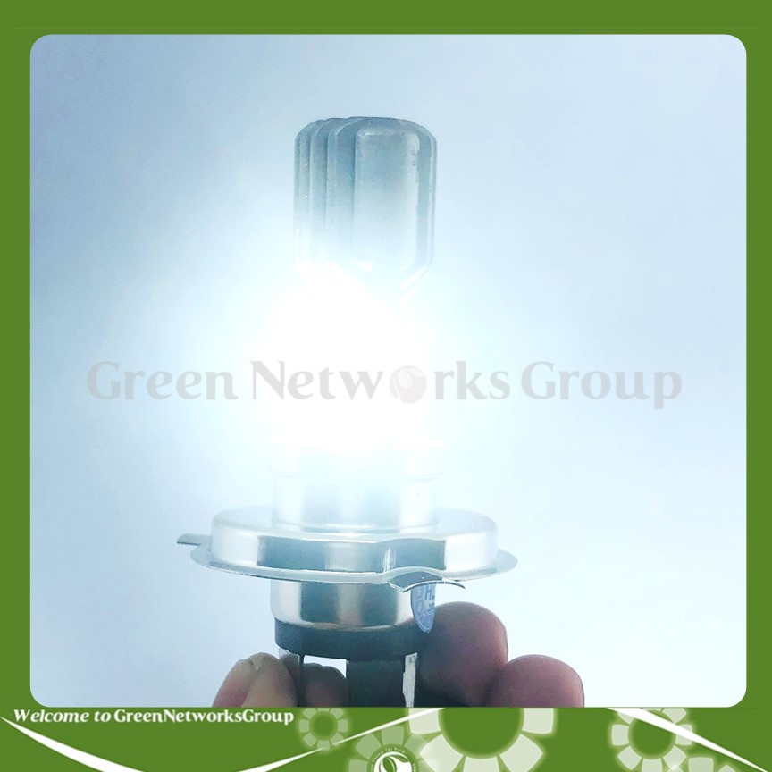 Đèn pha led xe máy Chân H4 rãnh 2 tim Greennetworks