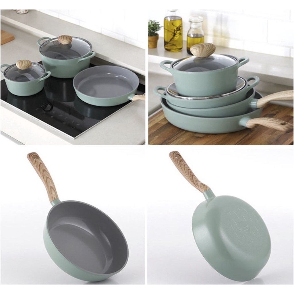 Chảo chống dính đáy từ NEOFLAM RETRO làm từ nhôm đúc phủ gốm 18 - 22 - 24 - 26 - 28 cm Hàn Quốc