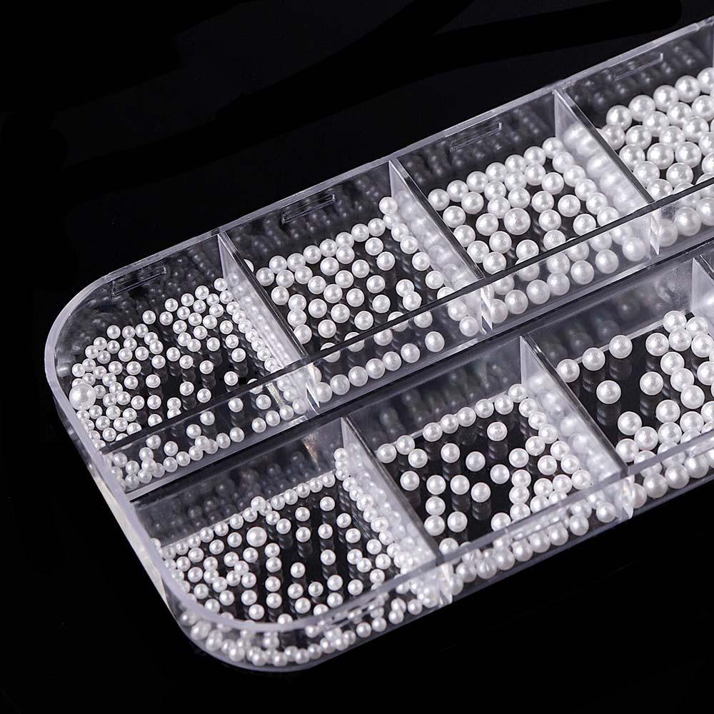Hạt Nhựa 3D Trang Trí Móng Tay Nghệ Thuật DIY|Ab Bán Nguyệt-Pearl