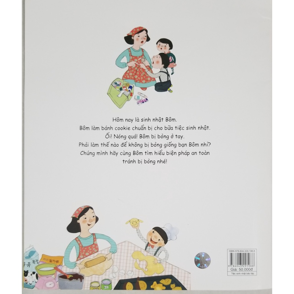 Sách- Hướng Dẫn Kĩ Năng An Toàn Cho trẻ Em- Phòng Tránh Bỏng- Tiệc Sinh Nhật Bão Táp