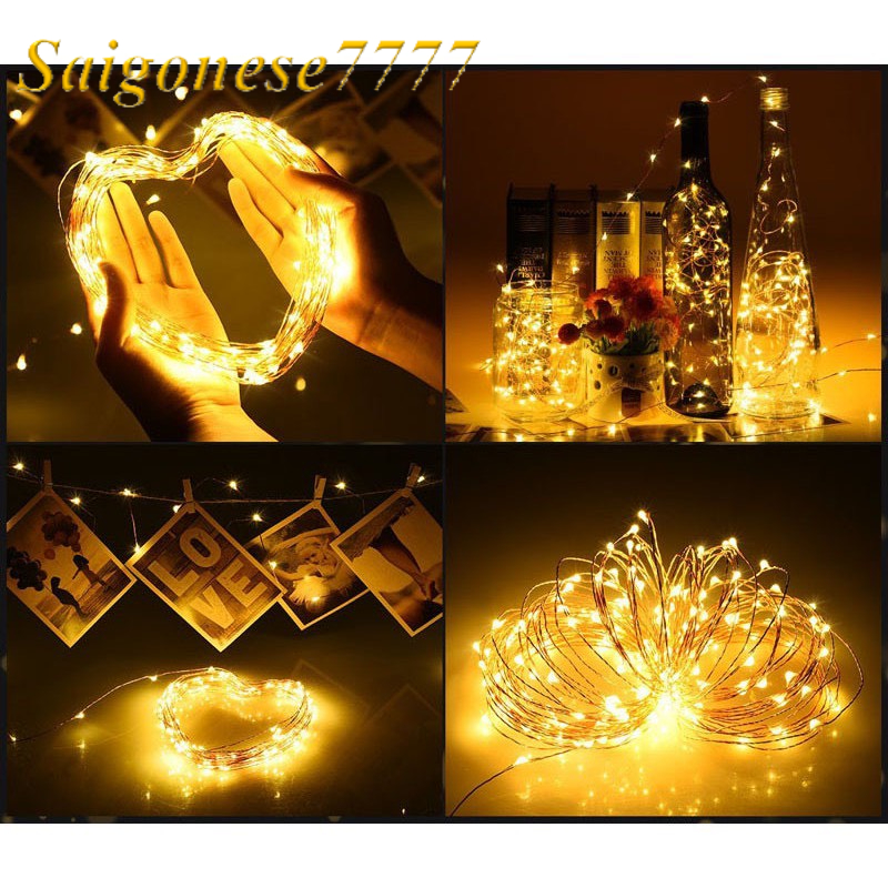 (10 Mét 100 Bóng) Đèn Led Xài Cổng Sạc USB Dây Đèn Đom Đóm Fairy Light Không Chớp Decor Trang Trí Tiệc Cắm Trại Rẻ Đẹp