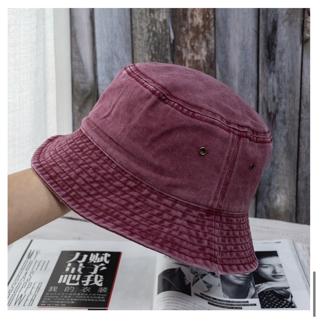 Nón Bucket trơn dành cho nam nữ đi chơi dạo phố Hungtubes.
