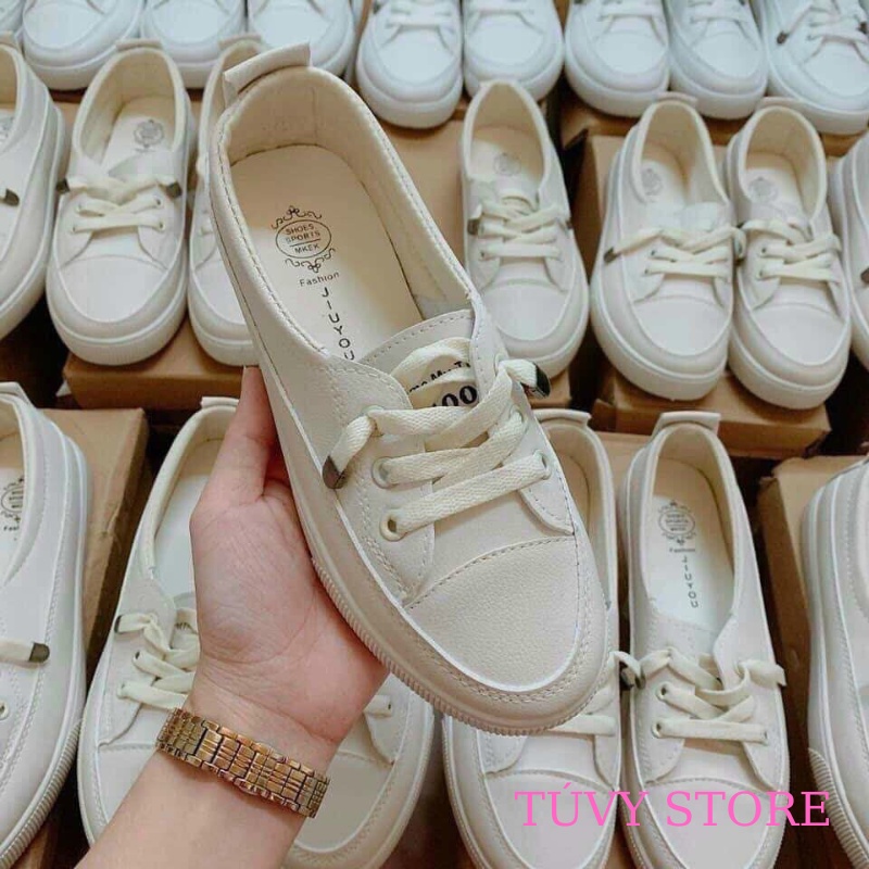 Giày thể thao nữ chất da mềm êm chân