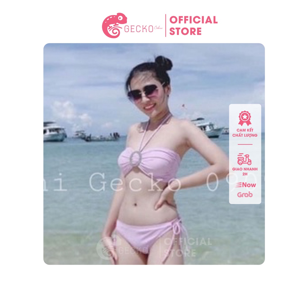 Bikini Đồ Bơi 2 Mảnh Tím Mộng Mơ, Kèm Dây Áo Tháo Rời GK0243 (Ảnh Thật)