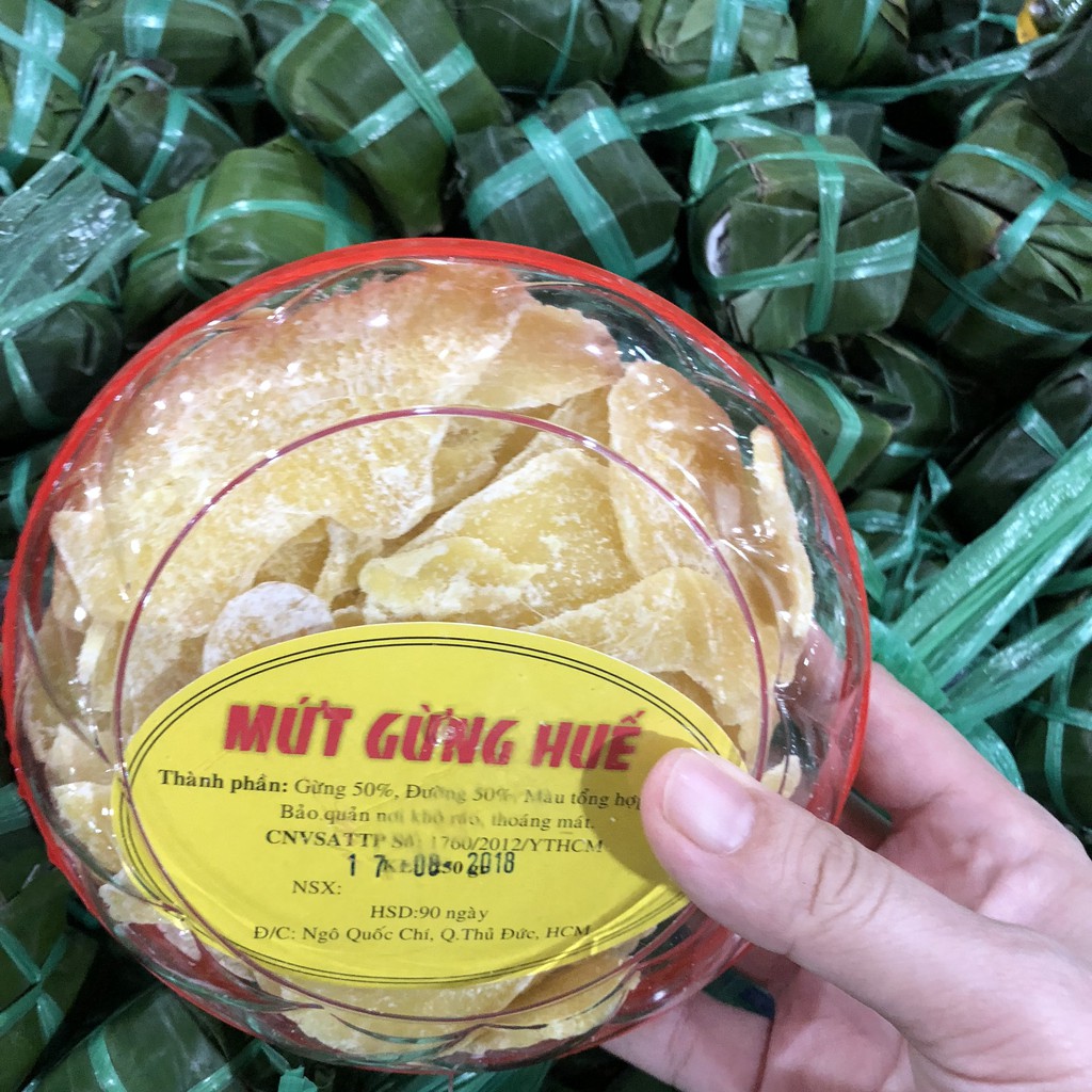Mứt gừng Huế tẩm đường trọng lượng 200g