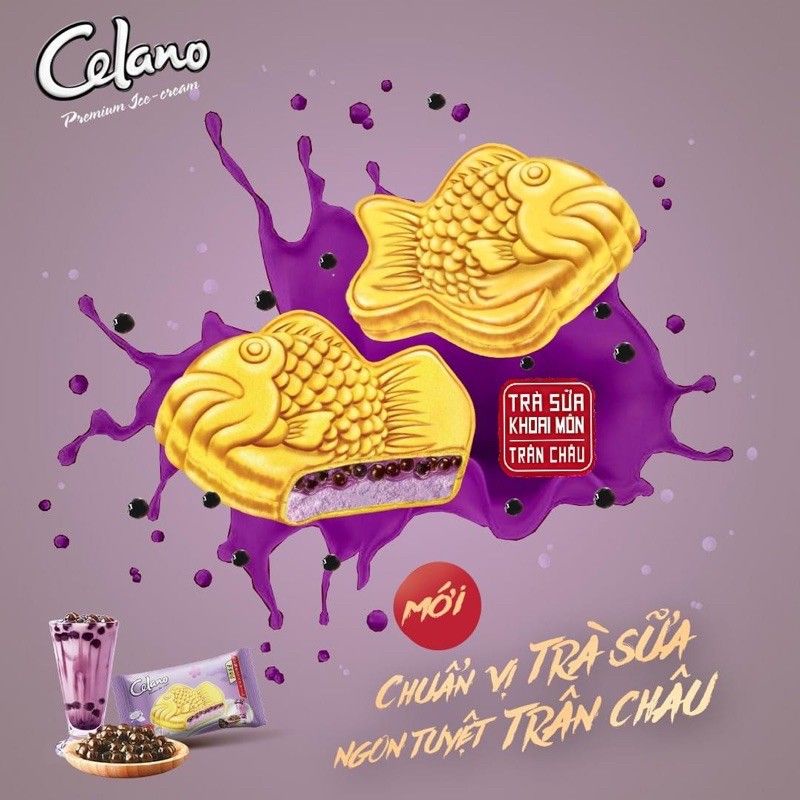 KEM BÁNH CÁ CELANO TRÀ SỮA / VANI / KHOAI MÔN / MATCHA / DỪA TẮC