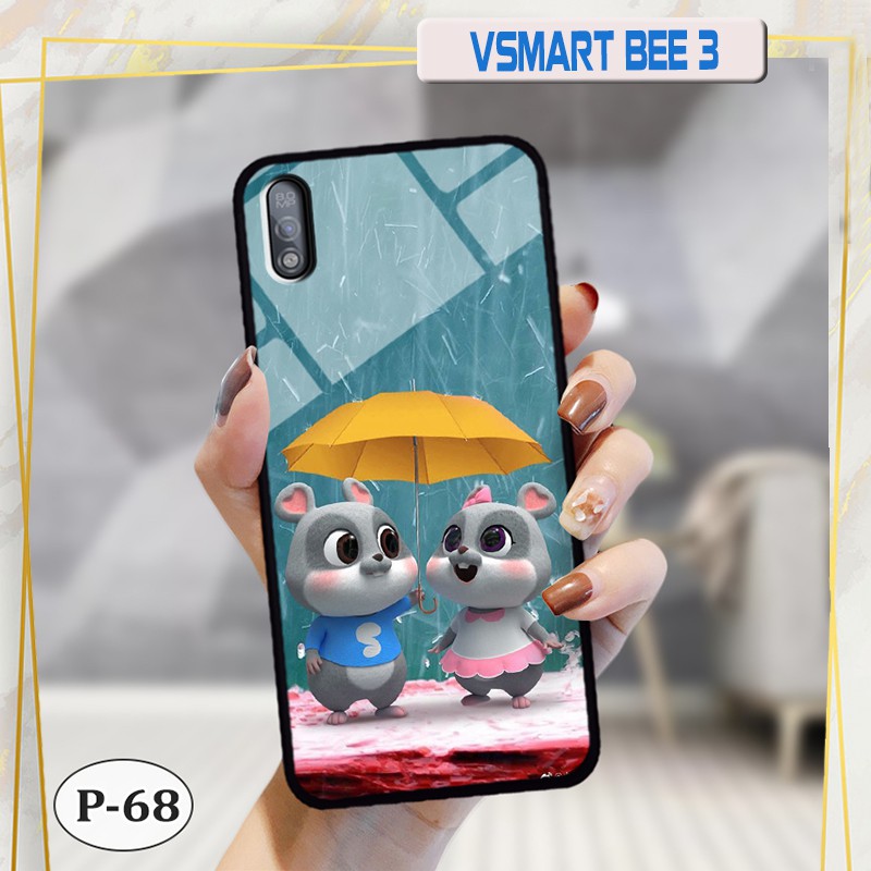 [Mã ELORDER5 giảm 10K đơn 20K] Ốp lưng kính Vsmart Bee 3- hình 3D