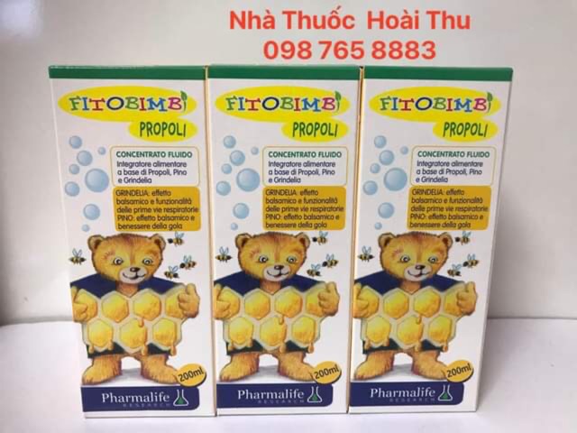 [ Kèm Quà Tặng ] FitoBimBi Propoli - Siro Ho ,cảm cúm dùng cho trẻ từ 6 tháng - Italy