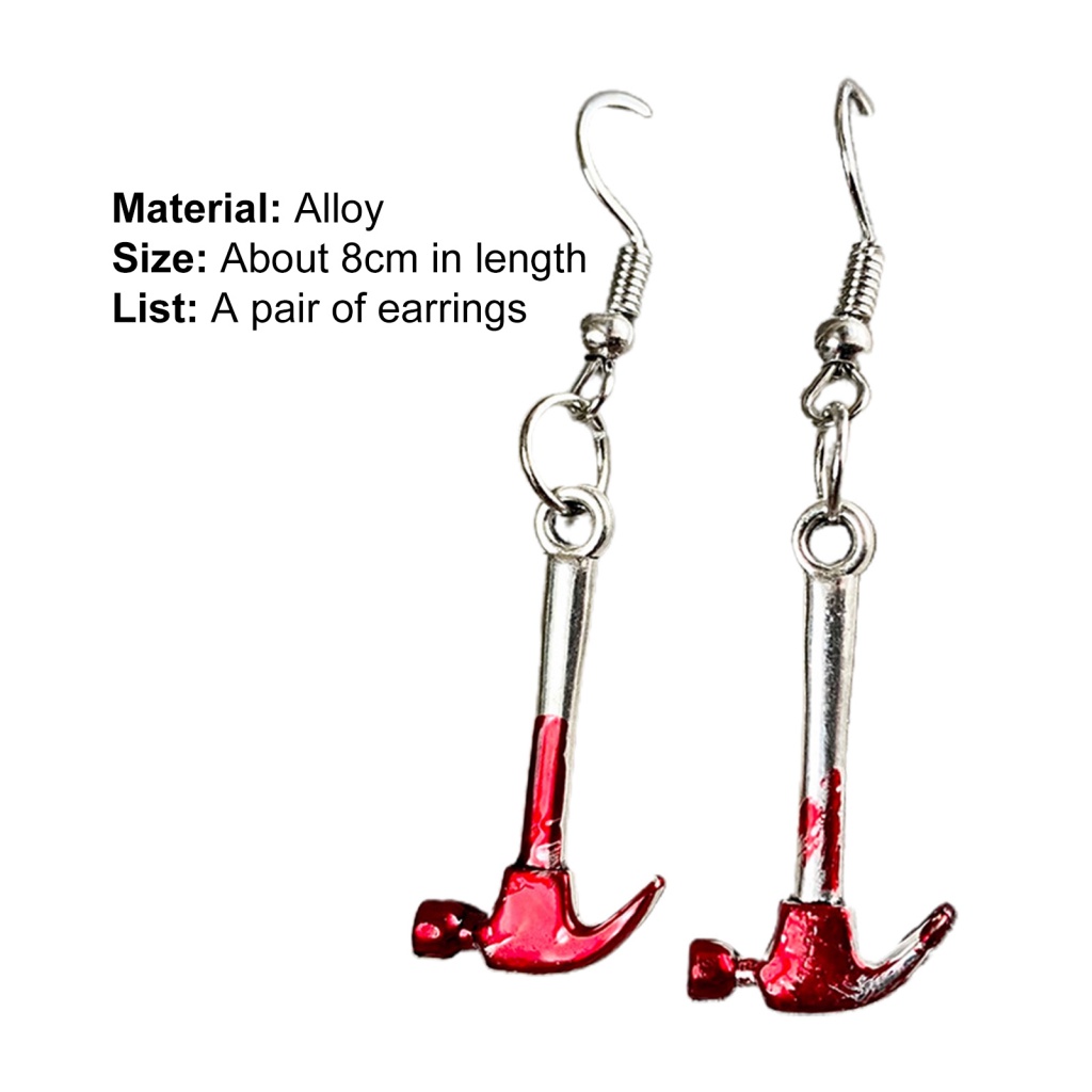 [Ts] Khuyên Tai Dài Hình Cây Kiếm/Rìu/Rìu Hóa Trang Halloween Cho Nữ