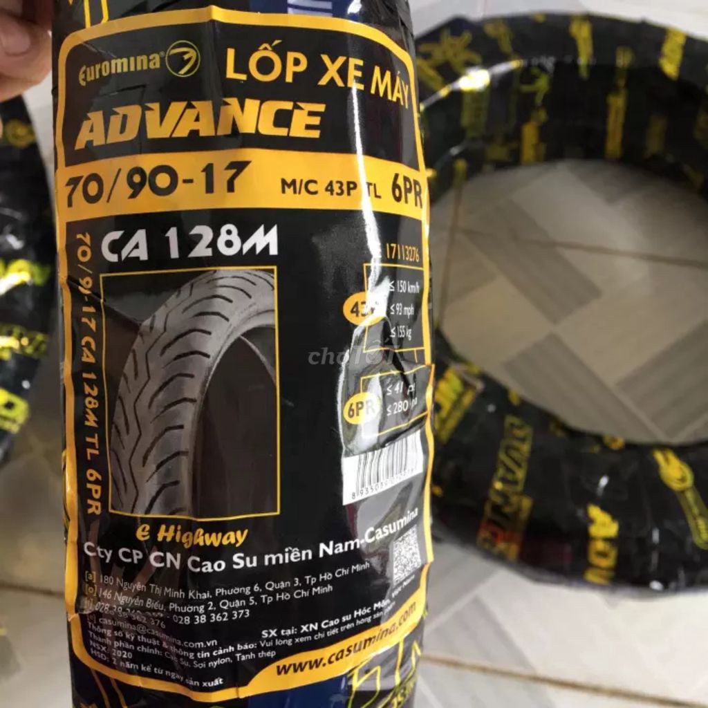 Vỏ casumina 70/90-17 không ruột