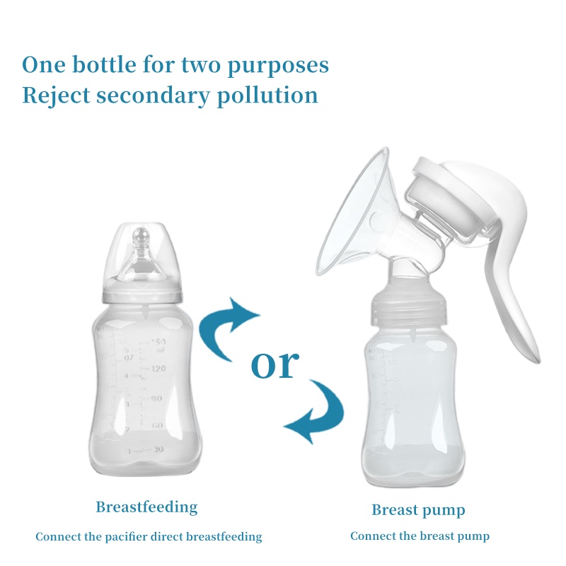 Máy Hút Sữa Cầm Tay, Bình Vắt Sữa Cho Bé，Dụng Cụ Hút Sữa Mẹ Bằng Silicone Tiêu Chuẩn Tiện Dụng