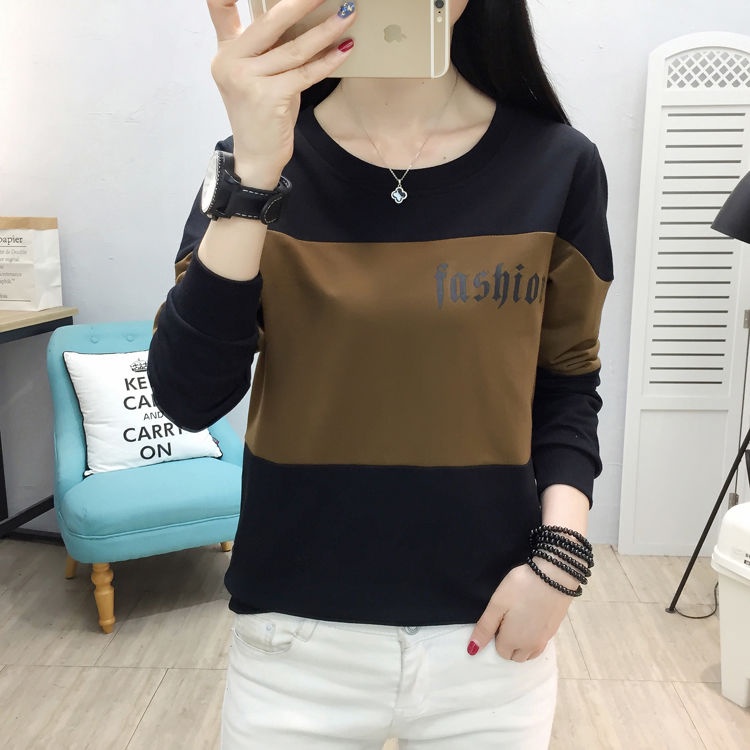 Áo thun tay dài dáng rộng thời trang thu đông mới 2021 cho nữ | BigBuy360 - bigbuy360.vn