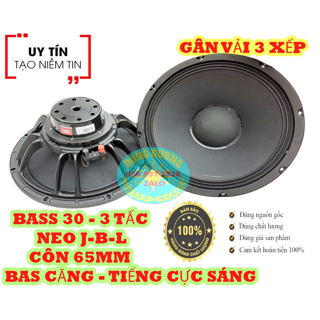 CỦ LOA NEO KHỐI 30 JB L CÔN 65MM DÂY DẸT GÂN 3 XẾP - GIÁ 1 CHIẾC - LOA TỪ NEO - CỦ LOA RỜI