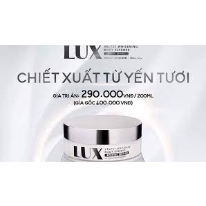 KEM LUX TINH CHẤT YẾN TƯƠI VELVET WHITENING BODY ESSENSE soHERBs