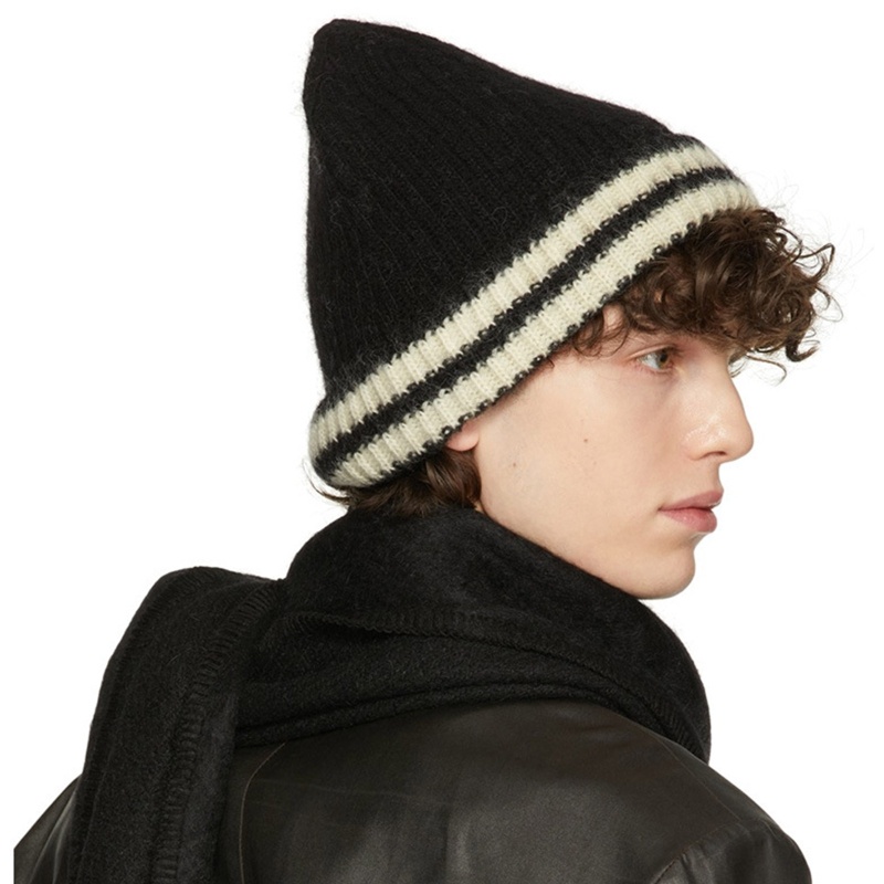 Mũ Len Beanie Họa Tiết Kẻ Sọc Thời Trang Mùa Đông