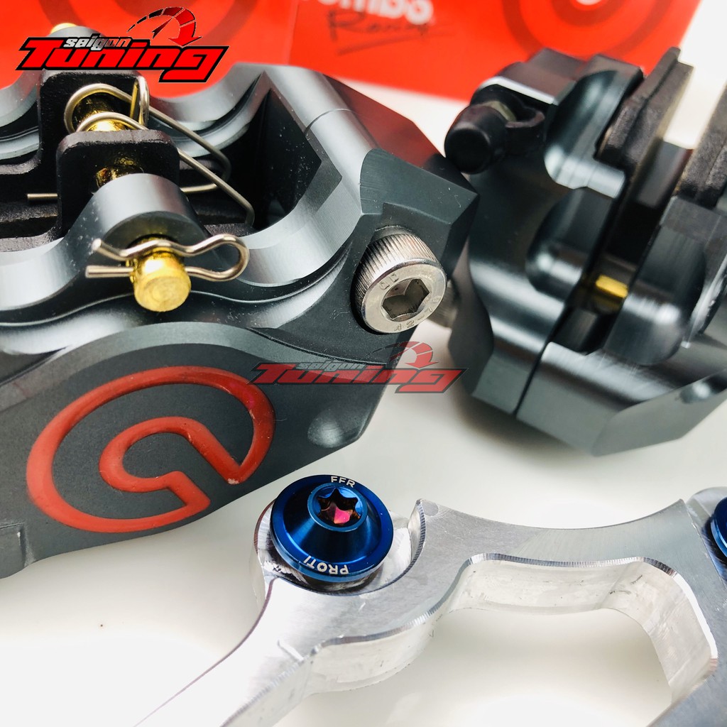 Combo Heo trước và sau Brembo ( tặng ốc titan PROTI  và pass gắn ) GẮN ĐƯỢC HẦU HẾT CÁC DÒNG XE HIỆN TẠI