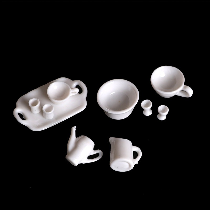 Set 10 Bộ Ấm Chén Đĩa Trang Trí Nhà Búp Bê