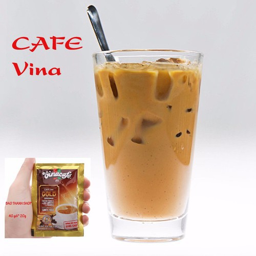 Cà phê sữa hòa tan VinaCafé 3 in 1 Gold Original bịch 24 gói x 20g