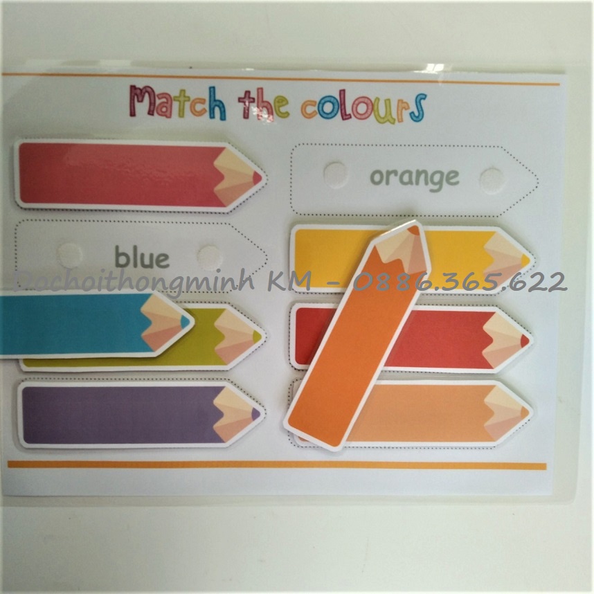 HỌC LIỆU - Matching phân biệt màu sắc bút chì