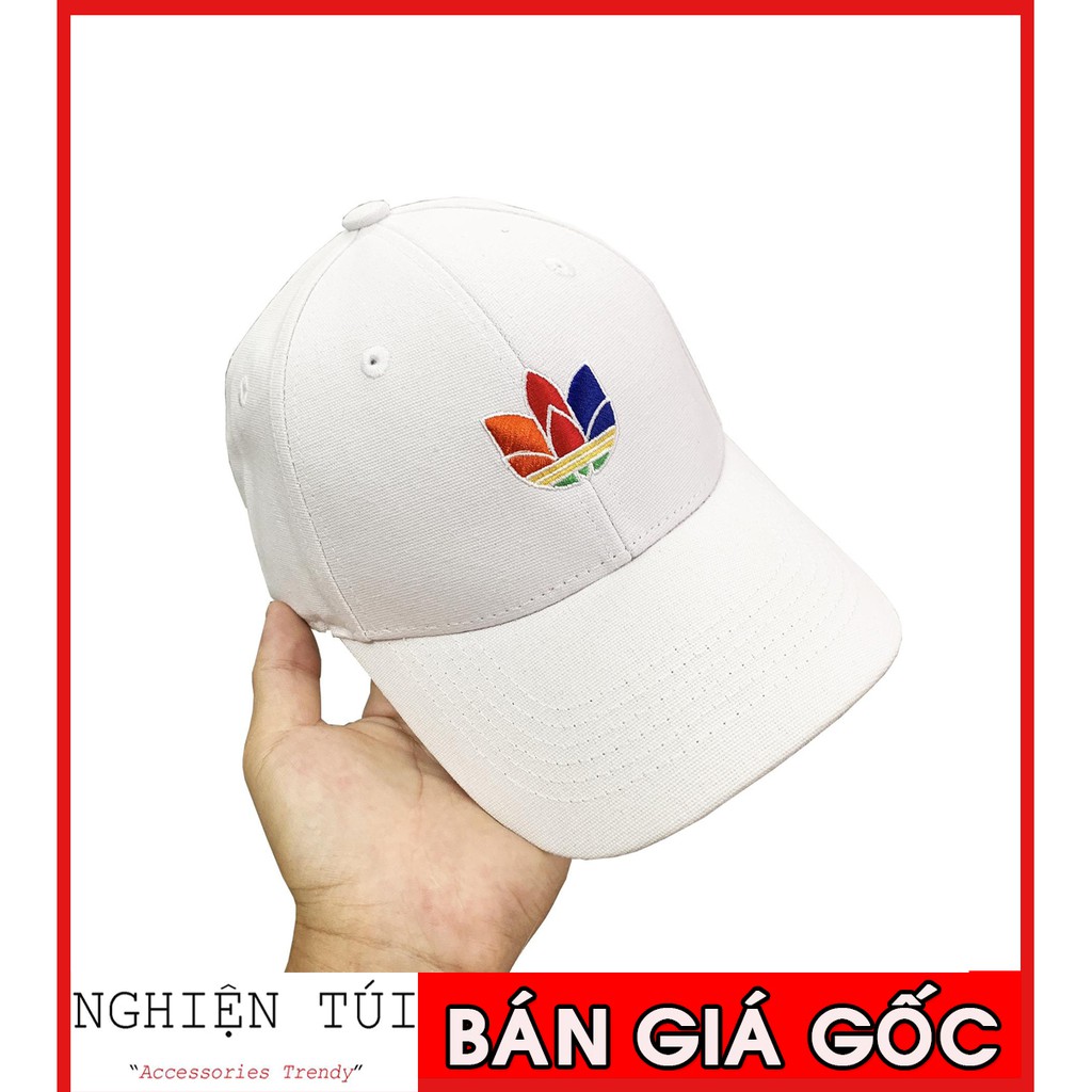 [NGHIỆN TÚI GIÁ GỐC + VIDEO THẬT] Nón / Mũ Adidas 3D TREFOIL STRAP-BACK HAT - EV7703 White | CAM KẾT 100% KH Hài Lòng