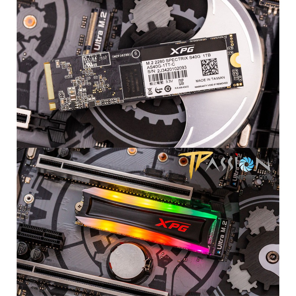 Ổ CỨNG SSD M.2 PCIe Gen3x4 ADATA XPG S40G tích hợp Tản nhiệt LED ARGB - Bảo hành 120 Tháng 1 đổi 1 chính hãng