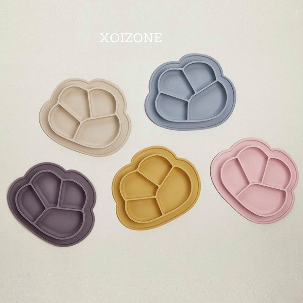 Khay ăn dặm silicon Coaacoaa, khay mây Coaacoaa cho bé