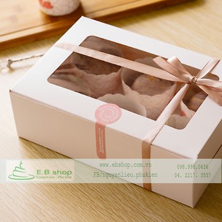 20 chiếc hộp giấy đựng bánh cupcake 6 cup