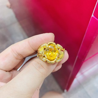 Nhẫn Nam Thần Tài Mạ Vàng - Màu Vàng