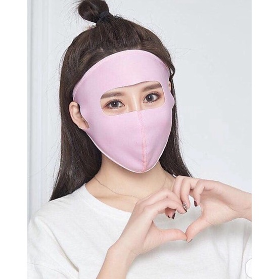 Khẩu trang ninja 2 lớp vải cotton thông hơi che kín mặt chống tia UV nam , nữ