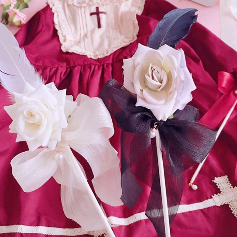 Dây Ruy Băng Hoa Hồng Cầm Tay Phong Cách Lolita