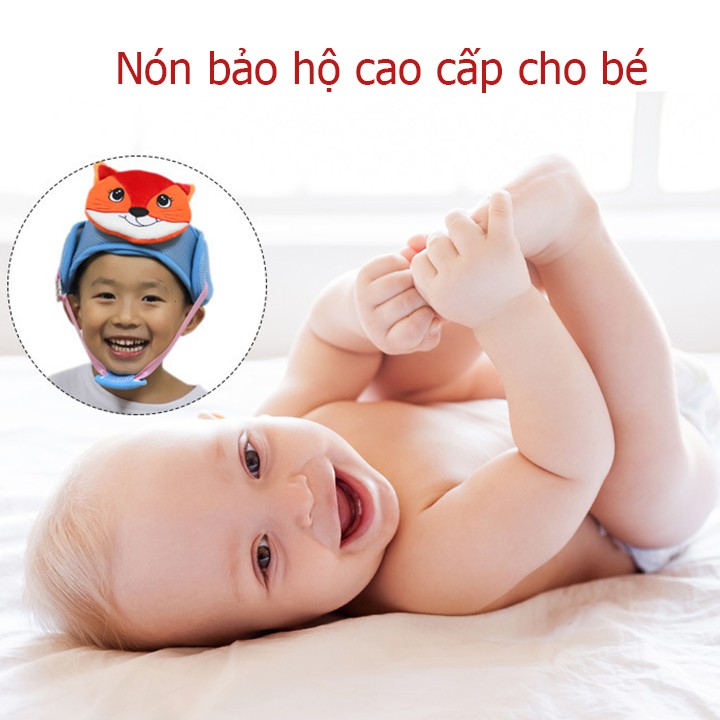 Nón bảo hiểm tập đi cao cấp hình thú an toàn cho trẻ em