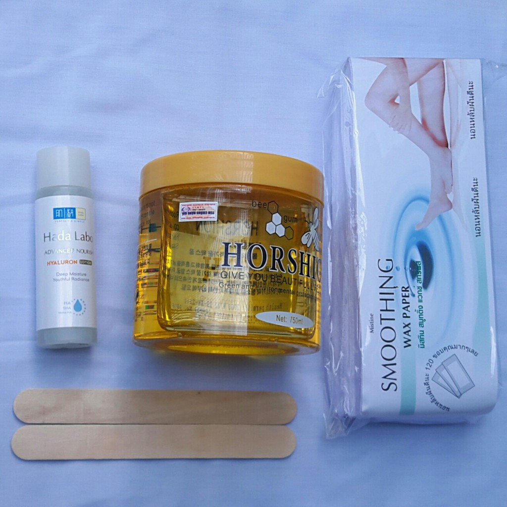 Combo 01 Gel Wax lạnh tẩy lông Horshion 750ml và 100 tờ giấy Tặng 01 dung dịch 25ml + 02 que | BigBuy360 - bigbuy360.vn