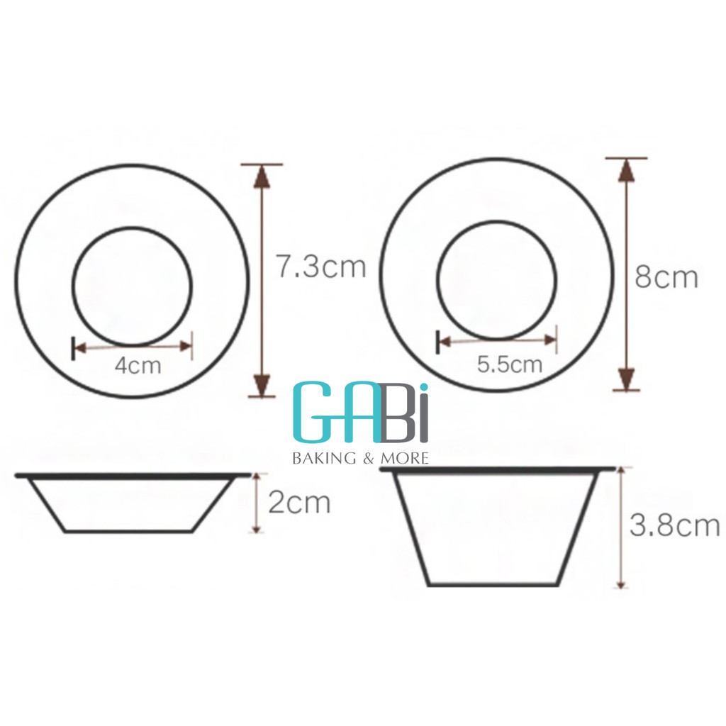 Set 25 chiếc khuôn tart dùng 1 lần