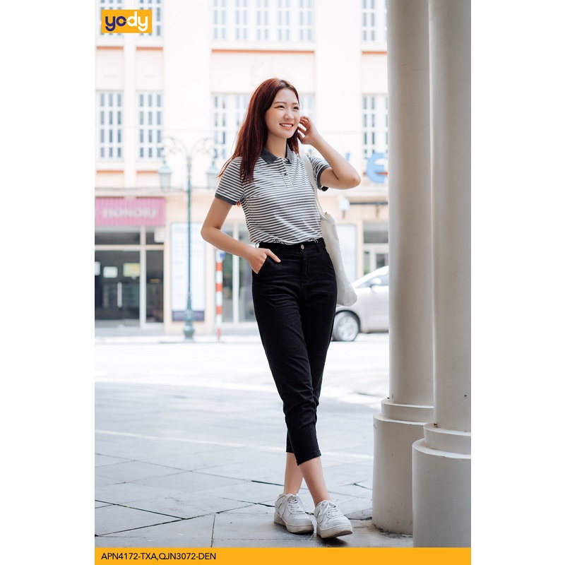 Quần khaki nữ co giãn tôn dáng thanh lịch bền màu năng động thương hiệu YODY - QJN3072
