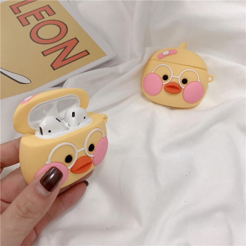 Ốp lưng silicon hình vịt con xinh xắn cho điện thoại iPhone