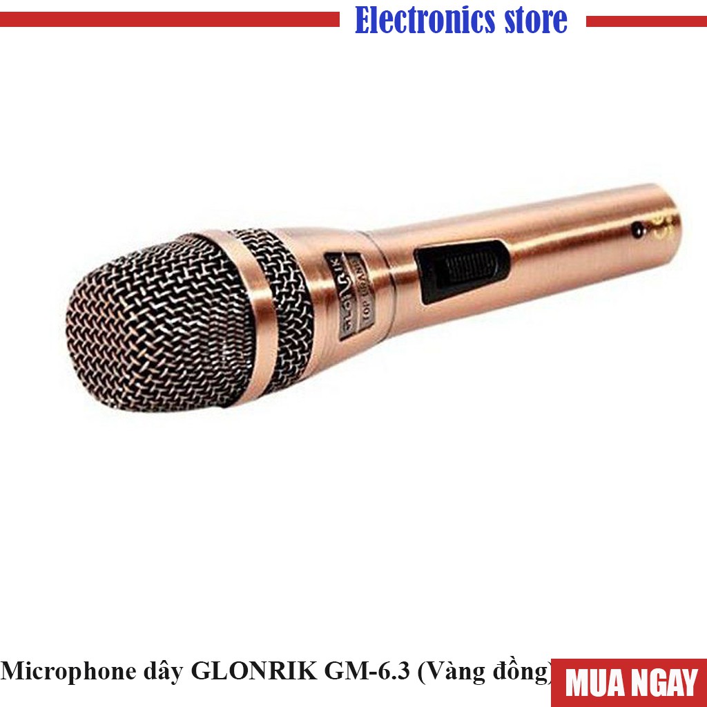 Microphone dây GLONRIK GM-6.3 (Vàng đồng)