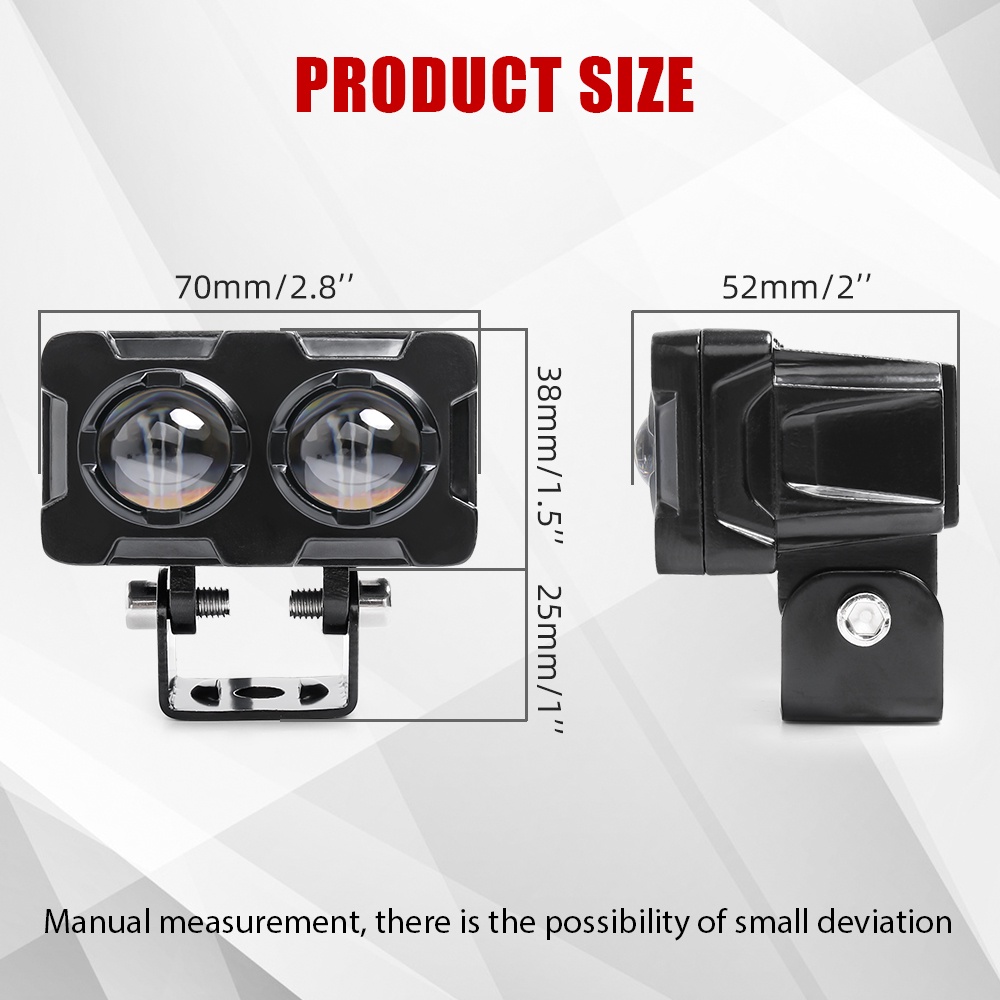 Đèn Pha Led Ánh Sáng Trắng 6000K 3 Inch 12D Ánh Sáng Trắng 3500K Cho Xe Hơi Xe Tải SUV