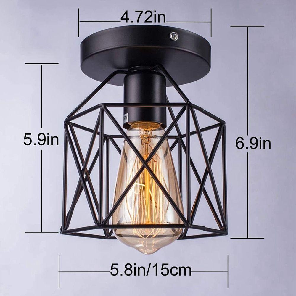 Đèn Trần E27 Khung Sắt Dùng Trang Trí Hành Lang / Nhà Bếp