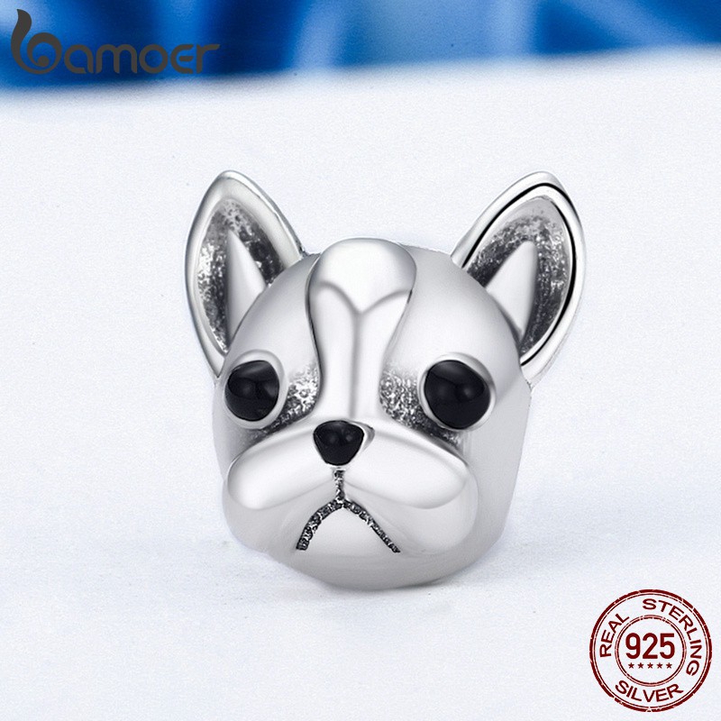 Hạt Trang Sức Bamoer Hình Cún Bằng Bạc Dùng Để Thủ Công Trang Sức