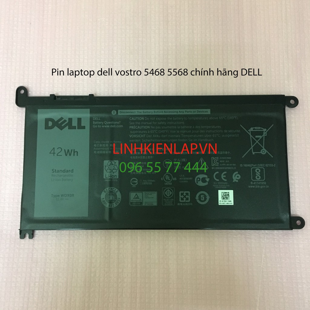 Thay pin laptop dell vostro 14 5468 vostro 15 5568 P75G P62F chính hãng