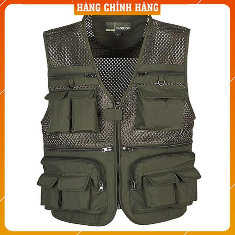 [Hàng Cao Cấp] Áo Gile Nam Túi Hộp - Áo Ghi Lê Lính Mỹ Nhiều Túi