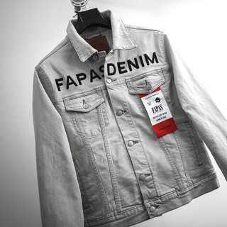 ÁO KHOÁC DENIM, ÁO KHOÁC JEAN NAM XÁM BẠC CAO CẤP - CHUẨN FULL TEM MÁC