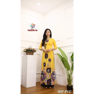 ÁO DÀI HOA NHÍ HỒNG CO GIÃN 4 chiều