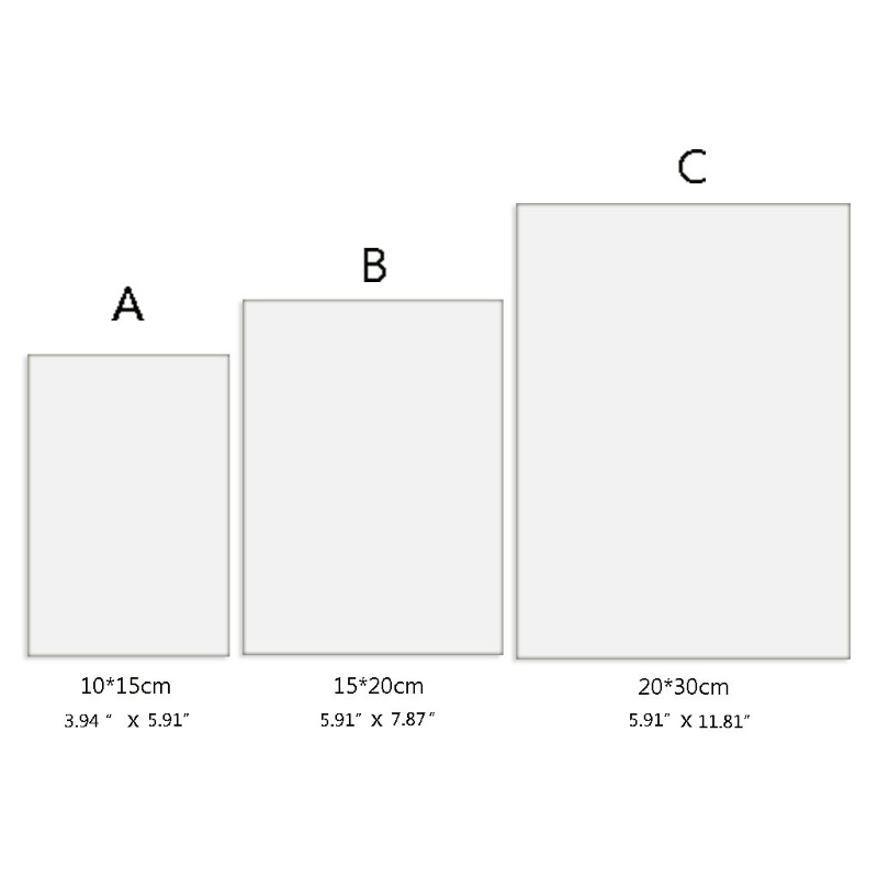 Set 3 Khung Ảnh MDF Chưa Sơn DIY