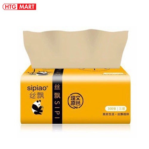 giấy ăn gấu trúc hãng Lampure hàng 300 tờ/1 gói - hàng loại 1,giấy 3 lớp siêu dai