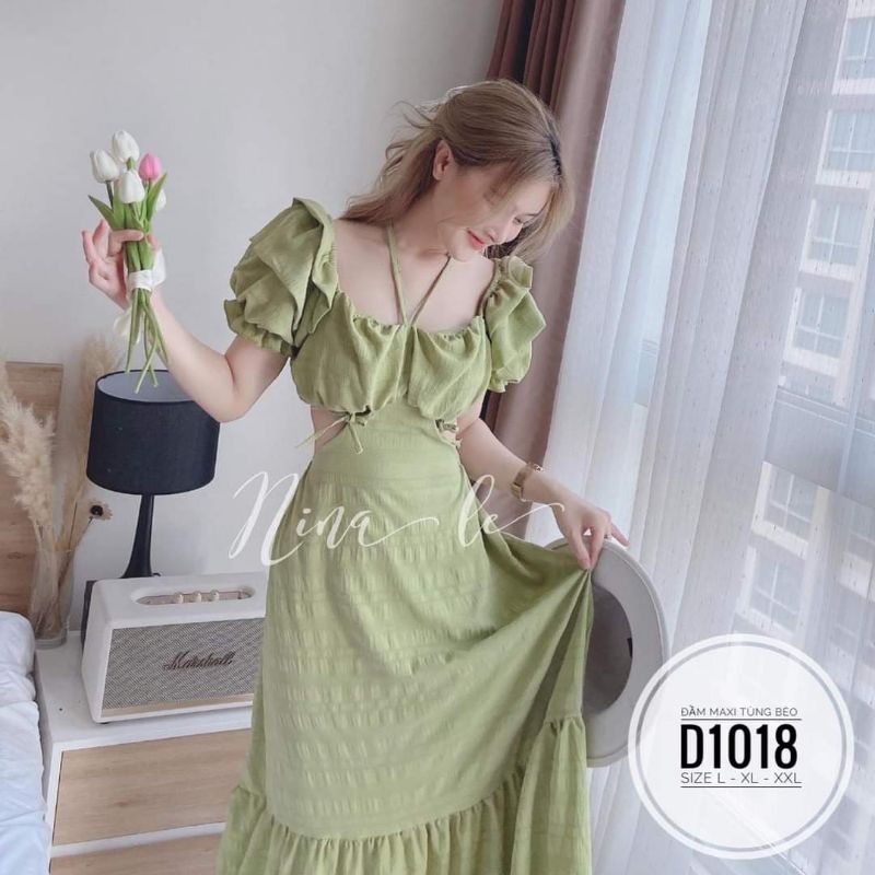 ĐẦM MAXI KHOÉT EO 2 BÊN BIGSIZE