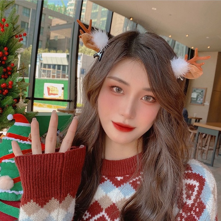 Kẹp Tóc Giáng Sinh, Noel Hình Cây Thông, Tuần Lộc,... Dễ Thương