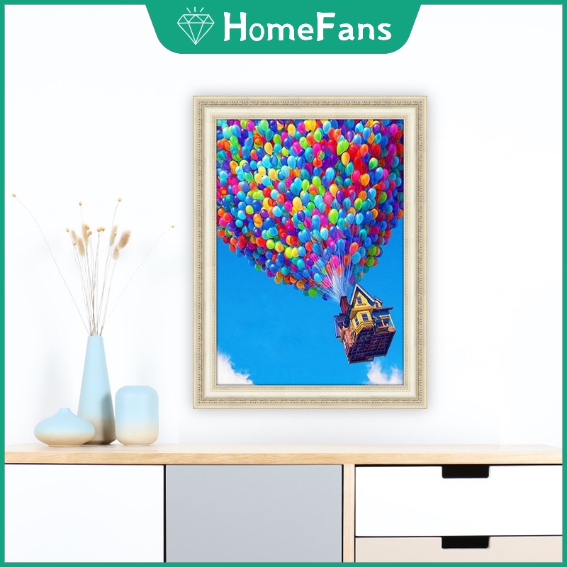 Bộ Tranh Đính Đá 5D Tự Làm Hình Quả Bóng 40x50cm Trang Trí Nhà Cửa